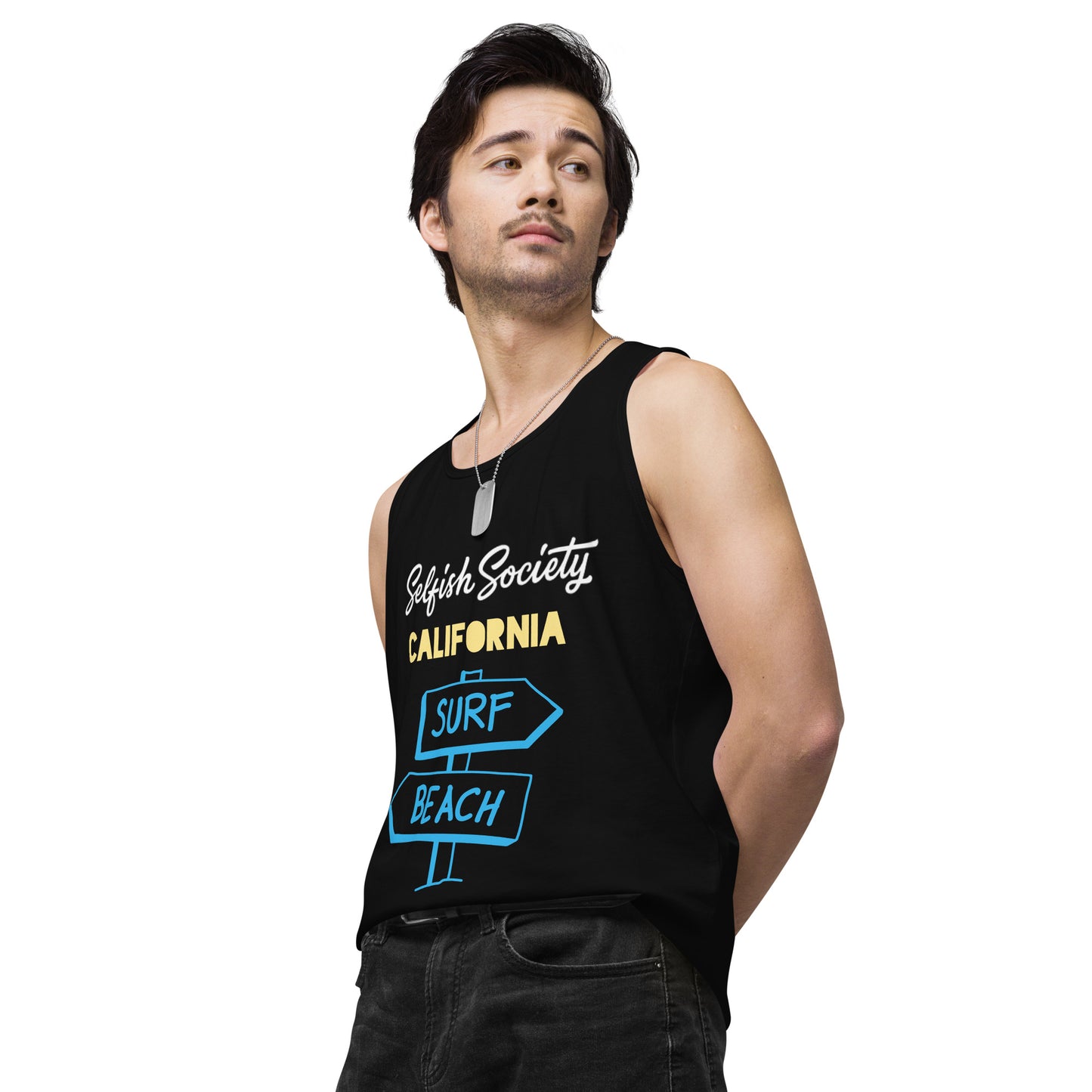 Selfish Society by Antonio Crowe Men’s premium tank top