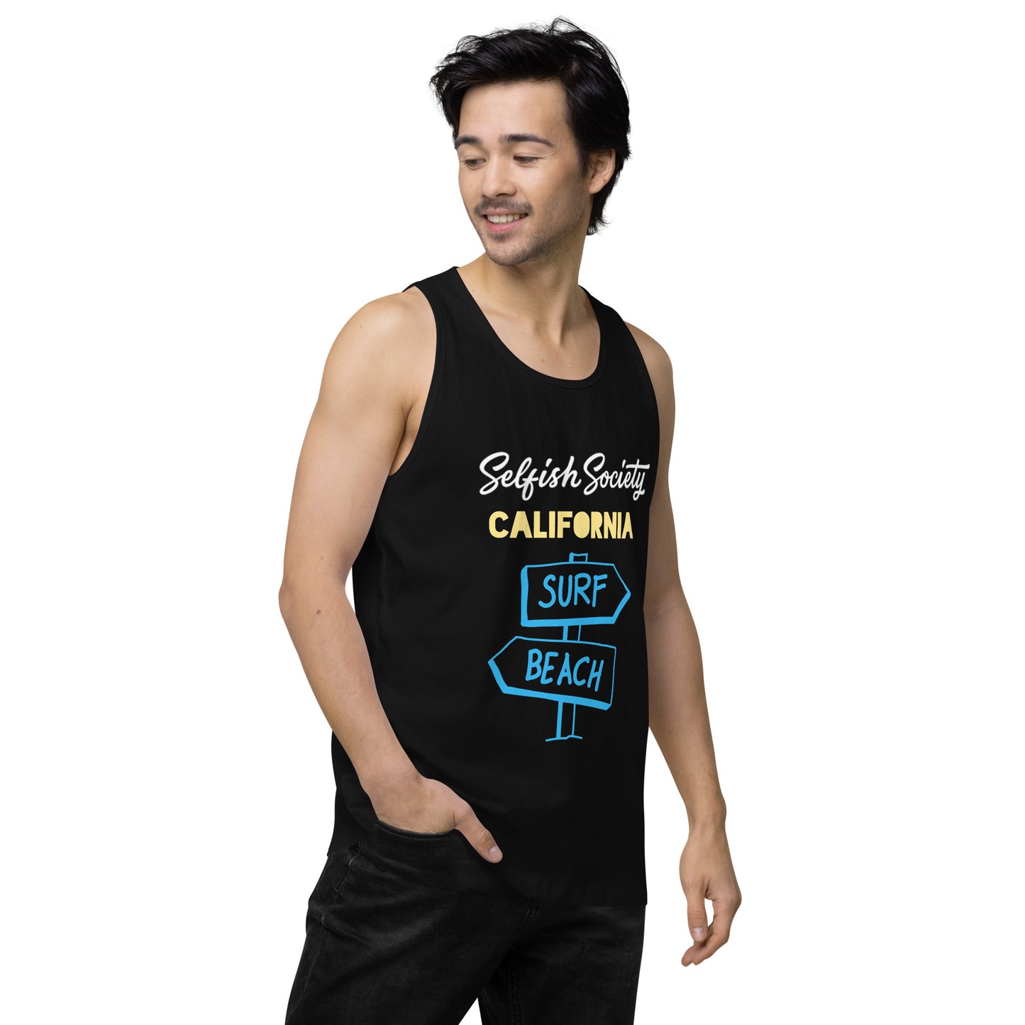 Selfish Society by Antonio Crowe Men’s premium tank top